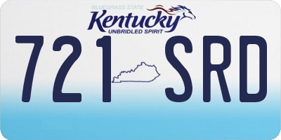 KY license plate 721SRD