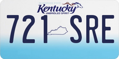 KY license plate 721SRE