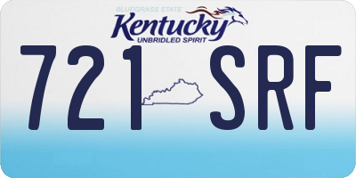 KY license plate 721SRF