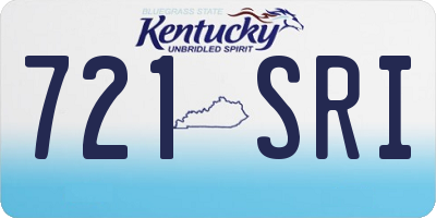 KY license plate 721SRI