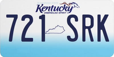 KY license plate 721SRK