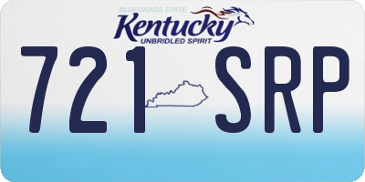 KY license plate 721SRP