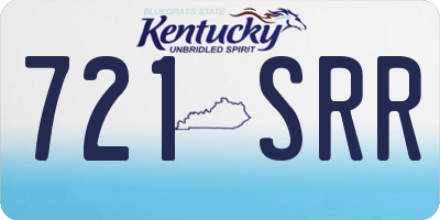 KY license plate 721SRR