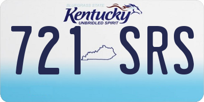 KY license plate 721SRS