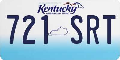 KY license plate 721SRT