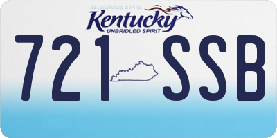 KY license plate 721SSB