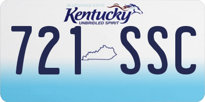 KY license plate 721SSC