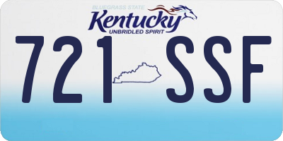 KY license plate 721SSF