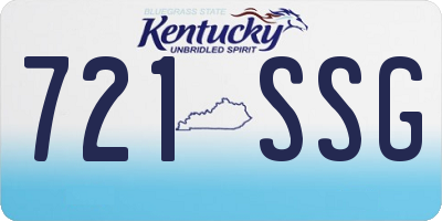 KY license plate 721SSG