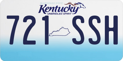 KY license plate 721SSH
