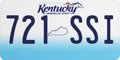 KY license plate 721SSI