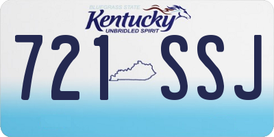 KY license plate 721SSJ