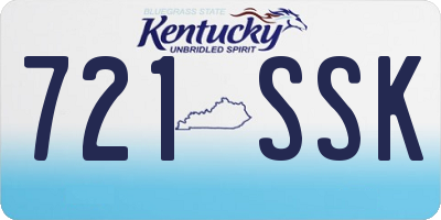 KY license plate 721SSK