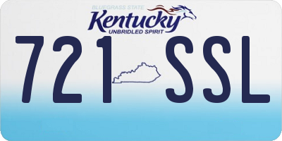KY license plate 721SSL