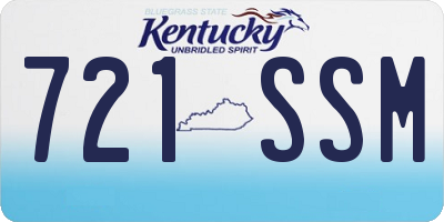 KY license plate 721SSM