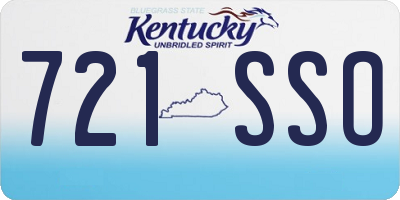 KY license plate 721SSO