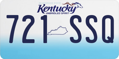 KY license plate 721SSQ