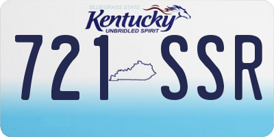 KY license plate 721SSR