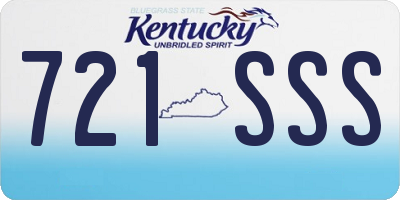 KY license plate 721SSS
