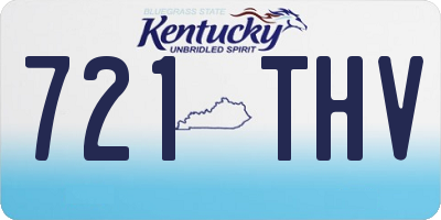 KY license plate 721THV