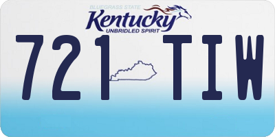 KY license plate 721TIW