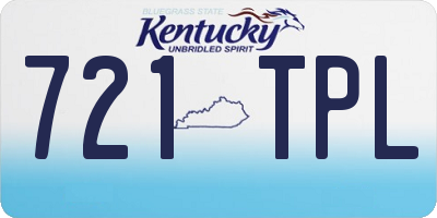 KY license plate 721TPL