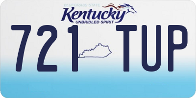 KY license plate 721TUP