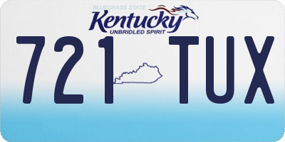 KY license plate 721TUX