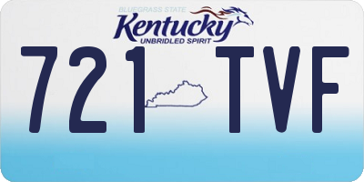 KY license plate 721TVF