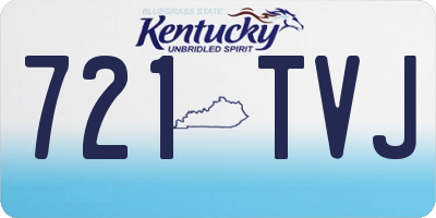 KY license plate 721TVJ