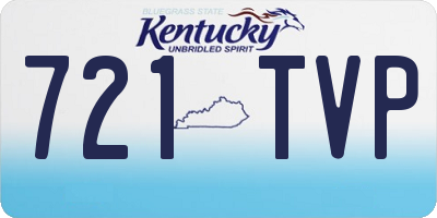 KY license plate 721TVP