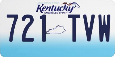 KY license plate 721TVW