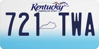 KY license plate 721TWA