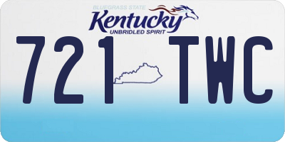 KY license plate 721TWC