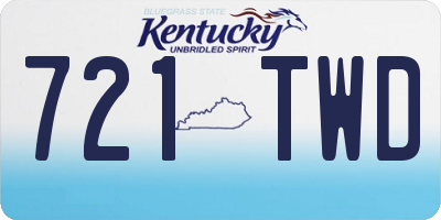 KY license plate 721TWD