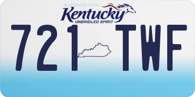 KY license plate 721TWF