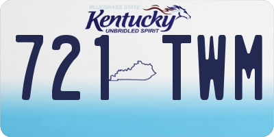KY license plate 721TWM