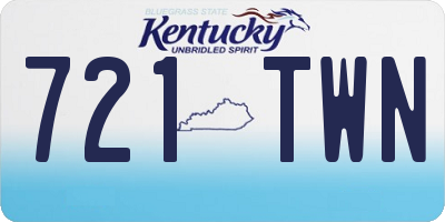 KY license plate 721TWN