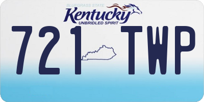 KY license plate 721TWP