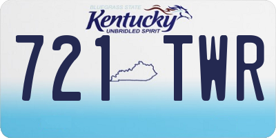 KY license plate 721TWR