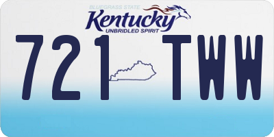 KY license plate 721TWW