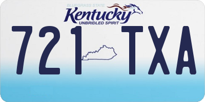KY license plate 721TXA