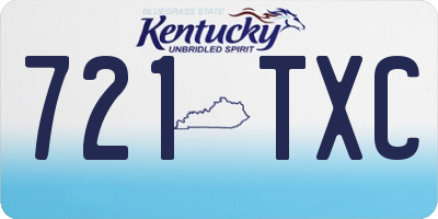 KY license plate 721TXC
