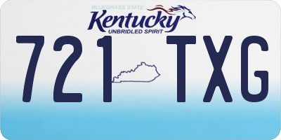 KY license plate 721TXG