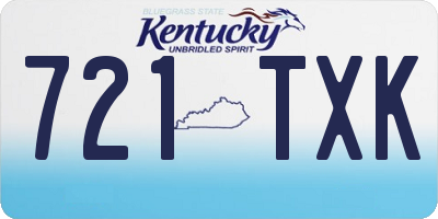 KY license plate 721TXK