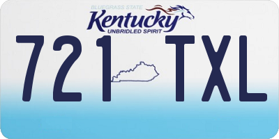 KY license plate 721TXL