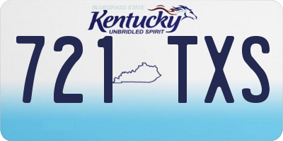 KY license plate 721TXS