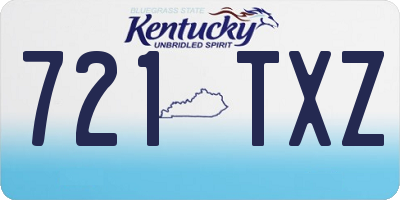KY license plate 721TXZ