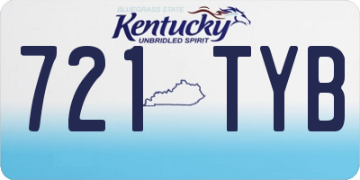 KY license plate 721TYB