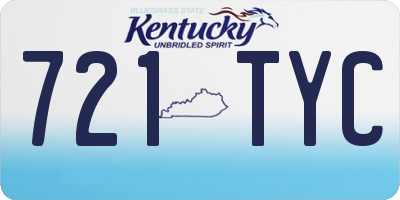KY license plate 721TYC